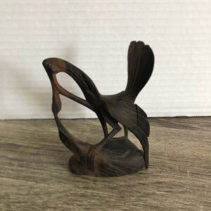 Hand Carved Wooden Bird Sculpture